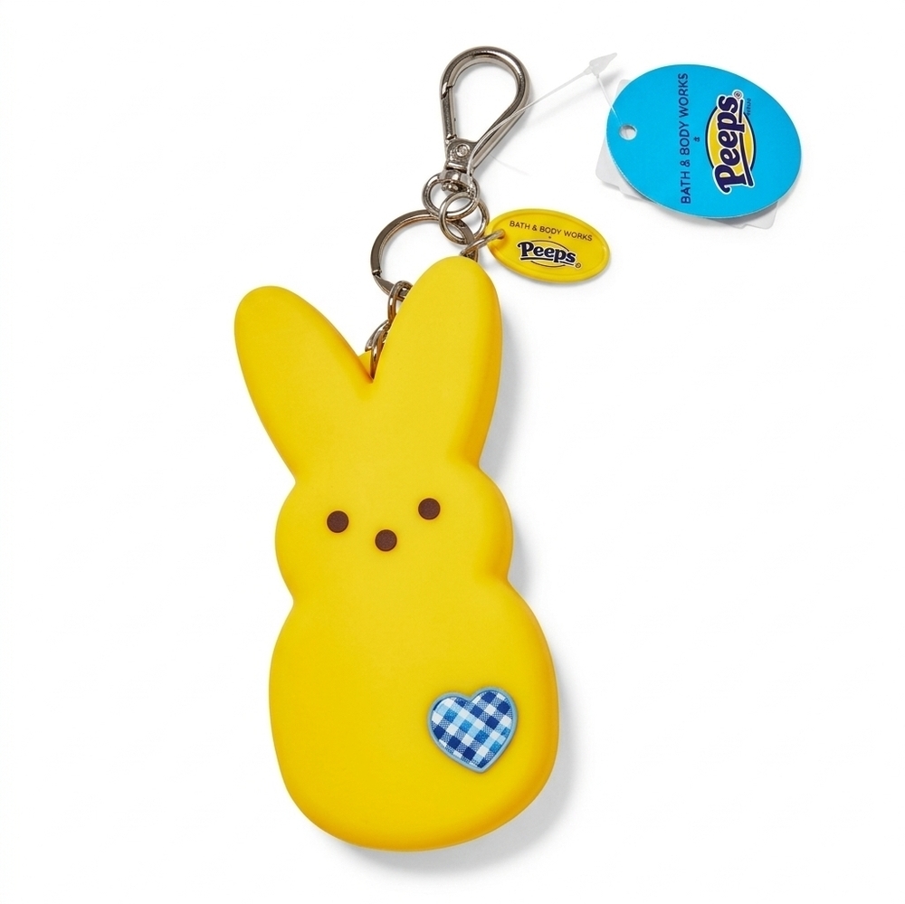 PEEPS X Bath & Body Works Yellow Bunny Keychain Pocketbac Holder SOLDOUT EVERYWH